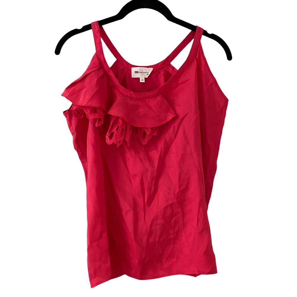 Athe Vanessa Bruno EUR 40 US Large Blouse Bright Pink Top Sleeveless